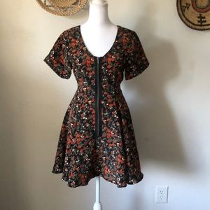 Reformed by Reformation Zipper Floral Dress